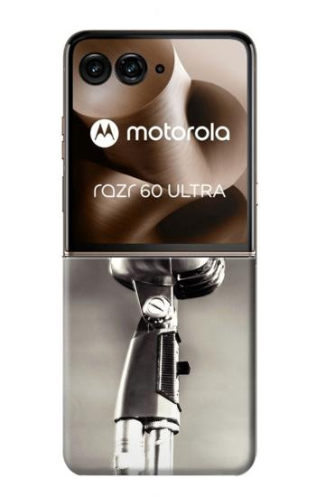 S3495 Vintage Microphone Case For Motorola Razr 70 Ultra, 60 Ultra, 50 Ultra, Ultra 2026, Ultra 2025