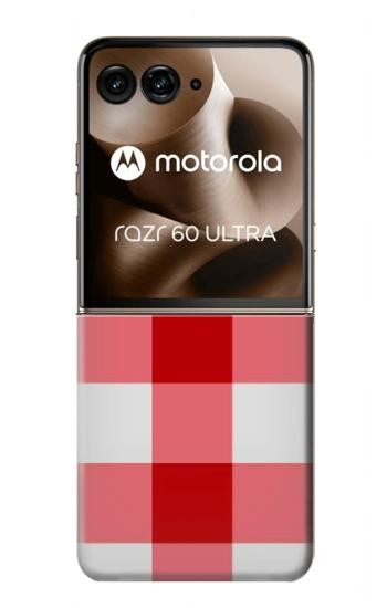 S3535 Red Gingham Case For Motorola Razr 70 Ultra, 60 Ultra, 50 Ultra, Ultra 2026, Ultra 2025