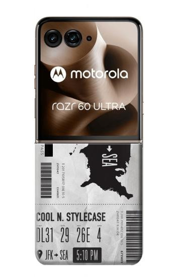 S3615 Airline Boarding Pass Art Case For Motorola Razr 70 Ultra, 60 Ultra, 50 Ultra, Ultra 2026, Ultra 2025