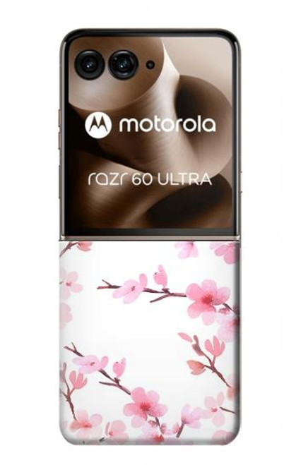 S3707 Pink Cherry Blossom Spring Flower Case For Motorola Razr 60 Ultra, Razr Ultra 2025