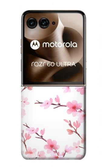 S3707 Pink Cherry Blossom Spring Flower Case For Motorola Razr 70 Ultra, 60 Ultra, 50 Ultra, Ultra 2026, Ultra 2025