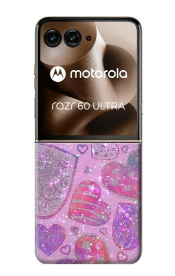 S3710 Pink Love Heart Case For Motorola Razr 70 Ultra, 60 Ultra, 50 Ultra, Ultra 2026, Ultra 2025