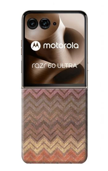 S3752 Zigzag Fabric Pattern Graphic Printed Case For Motorola Razr 70 Ultra, 60 Ultra, 50 Ultra, Ultra 2026, Ultra 2025