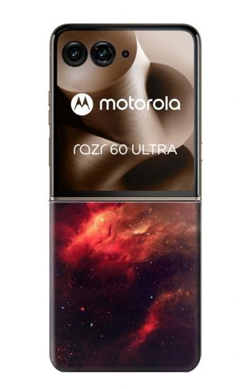 S3897 Red Nebula Space Case For Motorola Razr 70 Ultra, 60 Ultra, 50 Ultra, Ultra 2026, Ultra 2025