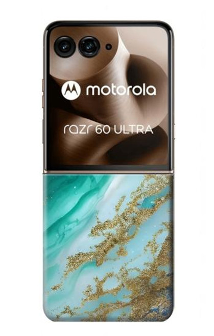 S3920 Abstract Ocean Blue Color Mixed Emerald Case For Motorola Razr 60 Ultra, Razr Ultra 2025