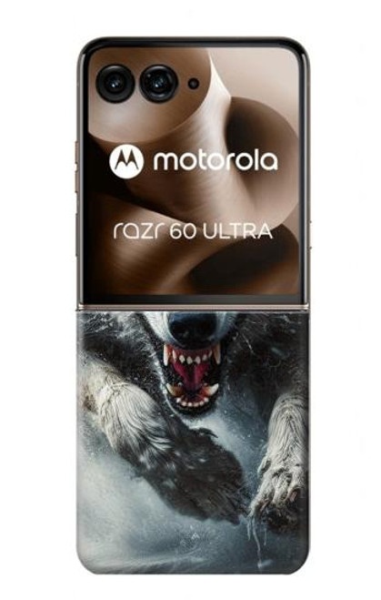 S3965 Angry Wolf Running Case For Motorola Razr 60 Ultra, Razr Ultra 2025