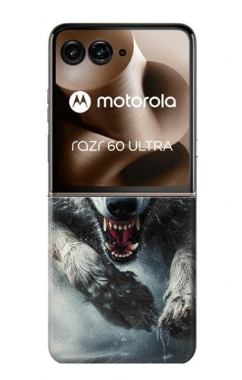 S3965 Angry Wolf Running Case For Motorola Razr 70 Ultra, 60 Ultra, 50 Ultra, Ultra 2026, Ultra 2025