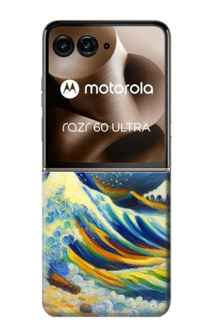 S4005 Oil Color Painting Great Waves Case For Motorola Razr 60 Ultra, Razr Ultra 2025