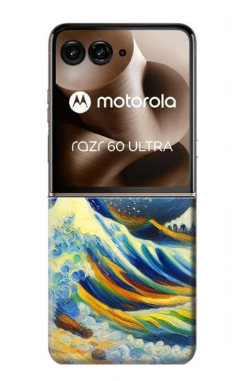S4005 Oil Color Painting Great Waves Case For Motorola Razr 70 Ultra, 60 Ultra, 50 Ultra, Ultra 2026, Ultra 2025