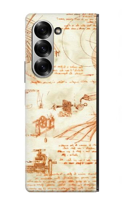 S0566 Technical Drawing Da Vinci Case For Samsung Galaxy Z Fold 7