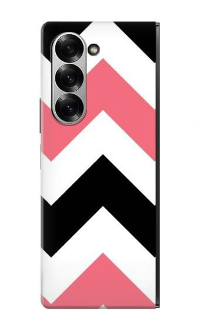 S1849 Pink Black Chevron Zigzag Case For Samsung Galaxy Z Fold 7