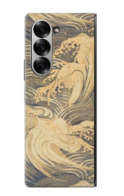 S2680 Japan Art Obi With Stylized Waves Case For Samsung Galaxy Z Fold 7