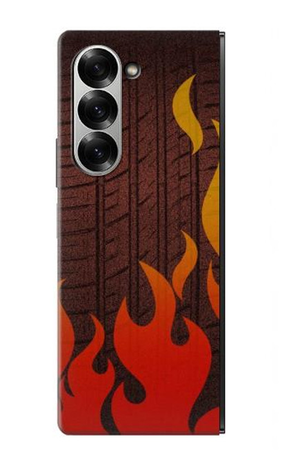 S2988 Rally Car Tire Fire Case For Samsung Galaxy Z Fold 7