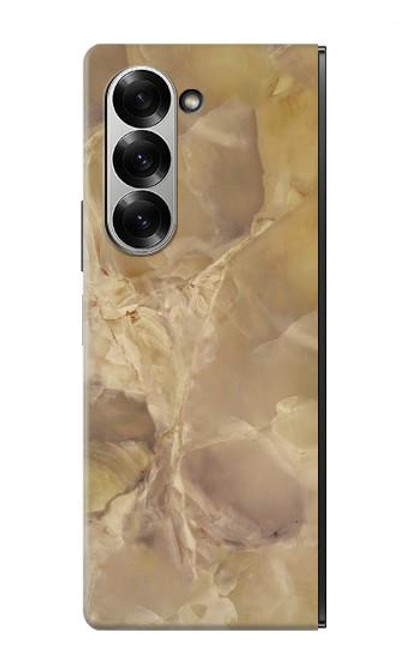 S3240 Yellow Marble Stone Case For Samsung Galaxy Z Fold 7