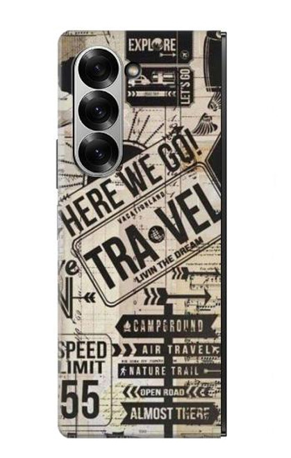 S3441 Vintage Travel Case For Samsung Galaxy Z Fold 7