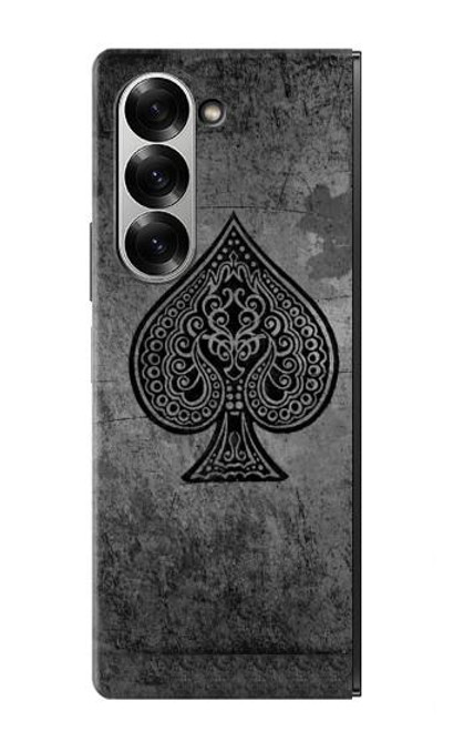 S3446 Black Ace Spade Case For Samsung Galaxy Z Fold 7