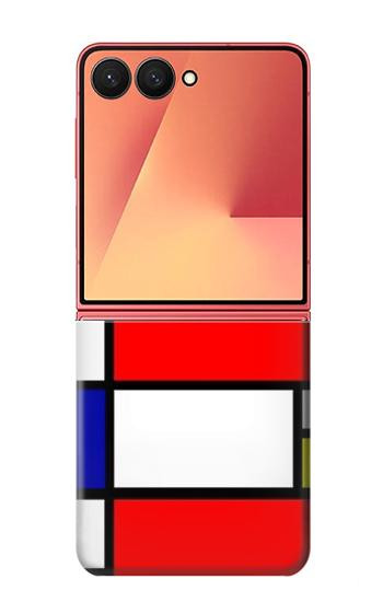 S0157 Composition Red Blue Yellow Case For Samsung Galaxy Z Flip 7