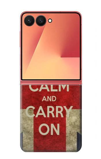 S0674 Keep Calm and Carry On Case For Samsung Galaxy Z Flip 7