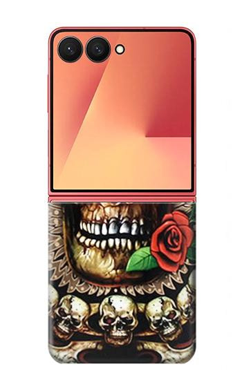 S0753 Skull Wing Rose Punk Case For Samsung Galaxy Z Flip 7