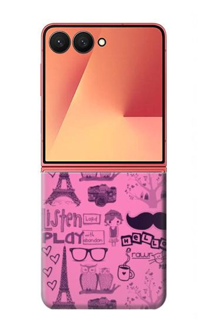 S2885 Paris Pink Case For Samsung Galaxy Z Flip 7