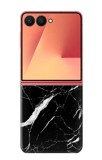 S2895 Black Marble Graphic Printed Case For Samsung Galaxy Z Flip 7