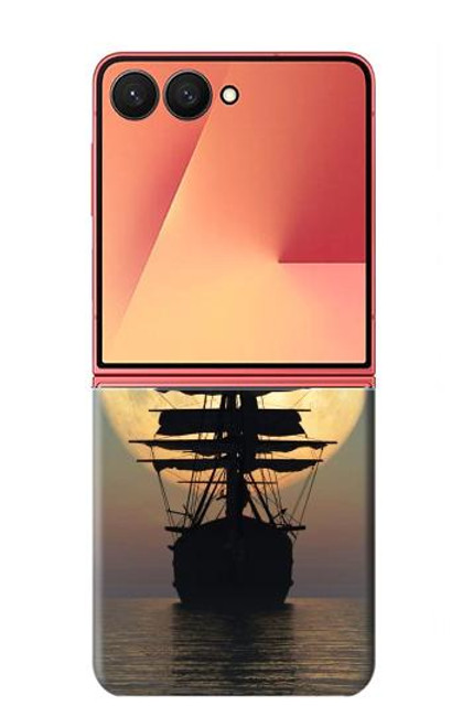 S2897 Pirate Ship Moon Night Case For Samsung Galaxy Z Flip 7