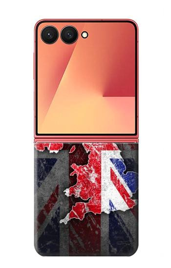 S2936 UK British Flag Map Case For Samsung Galaxy Z Flip 7