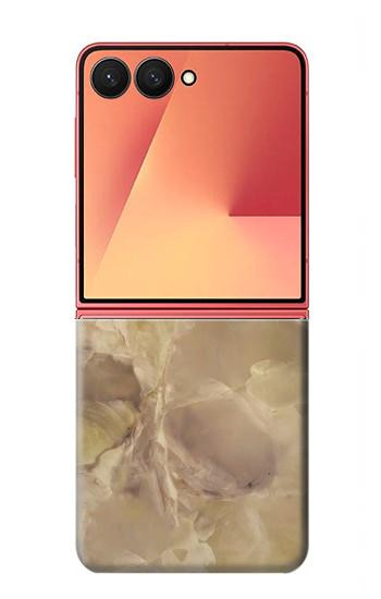 S3240 Yellow Marble Stone Case For Samsung Galaxy Z Flip 7