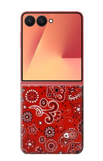 S3354 Red Classic Bandana Case For Samsung Galaxy Z Flip 7