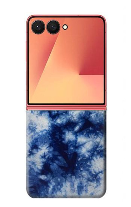 S3439 Fabric Indigo Tie Dye Case For Samsung Galaxy Z Flip 7