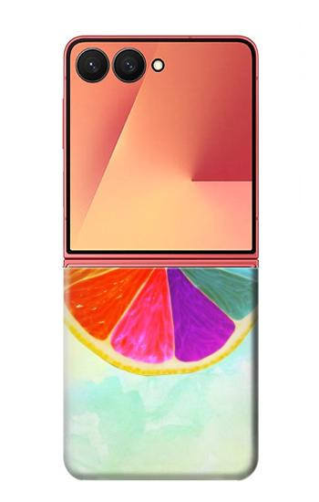 S3493 Colorful Lemon Case For Samsung Galaxy Z Flip 7