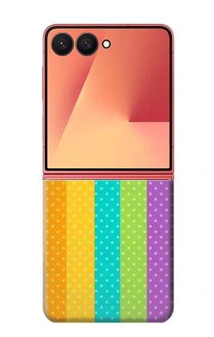 S3678 Colorful Rainbow Vertical Case For Samsung Galaxy Z Flip 7