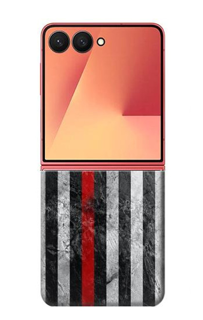 S3687 Firefighter Thin Red Line American Flag Case For Samsung Galaxy Z Flip 7