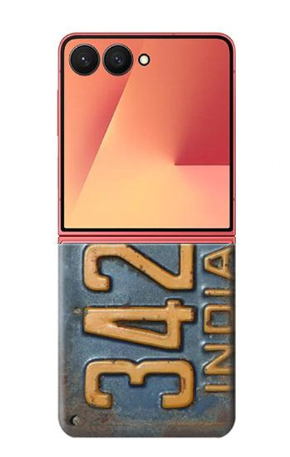 S3750 Vintage Vehicle Registration Plate Case For Samsung Galaxy Z Flip 7