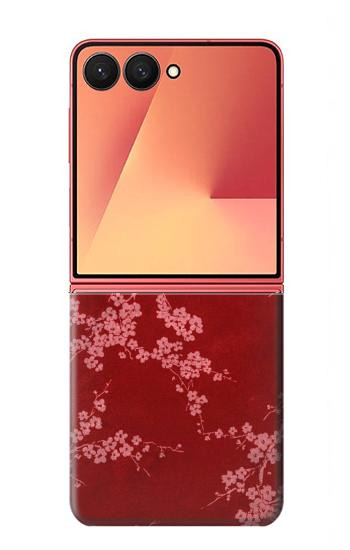 S3817 Red Floral Cherry blossom Pattern Case For Samsung Galaxy Z Flip 7
