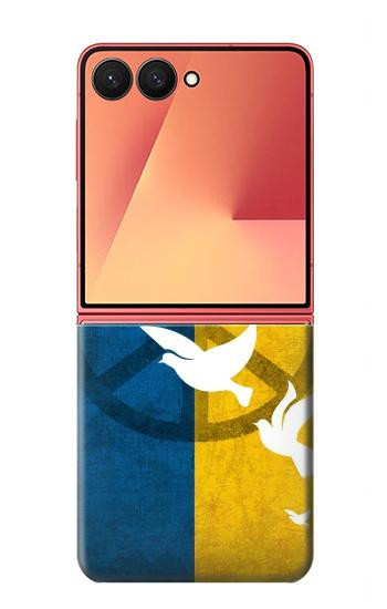 S3857 Peace Dove Ukraine Flag Case For Samsung Galaxy Z Flip 7
