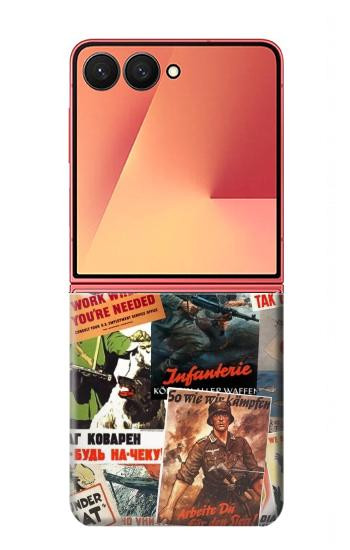 S3905 Vintage Army Poster Case For Samsung Galaxy Z Flip 7