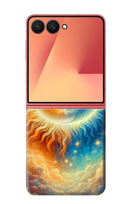 S3966 Artistic Sun Moon Case For Samsung Galaxy Z Flip 7