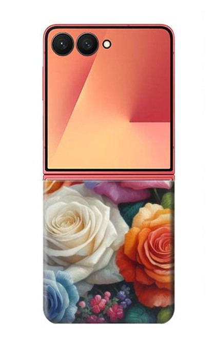 S3975 Colorful Roses Painting Case For Samsung Galaxy Z Flip 7