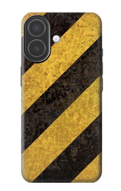 S2231 Yellow and Black Line Hazard Striped Case For iPhone 17