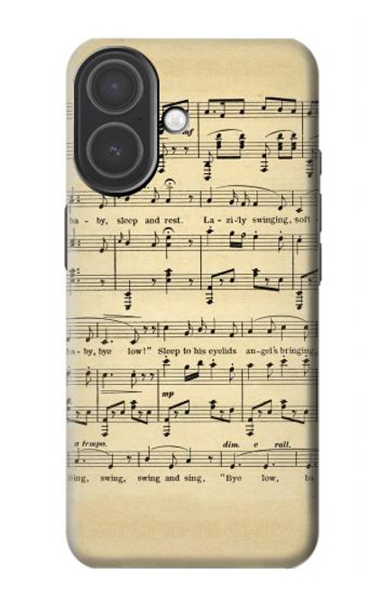 S2504 Vintage Music Sheet Case For iPhone 17