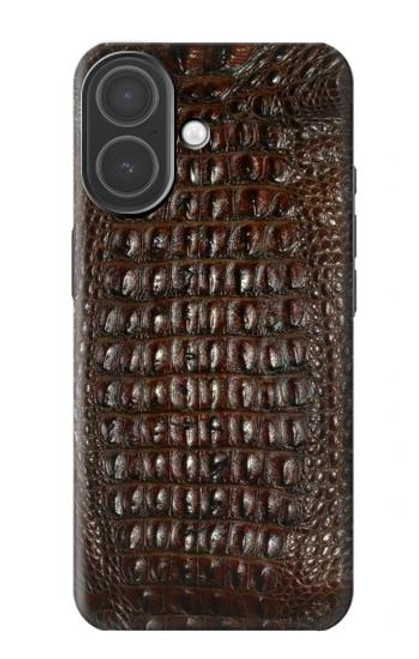S2850 Brown Skin Alligator Graphic Printed Case For iPhone 17