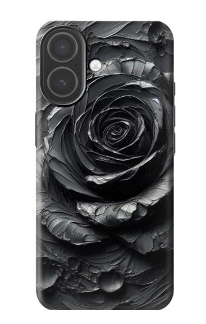 S3969 Black Rose Hard Brush Stroke Case For iPhone 17