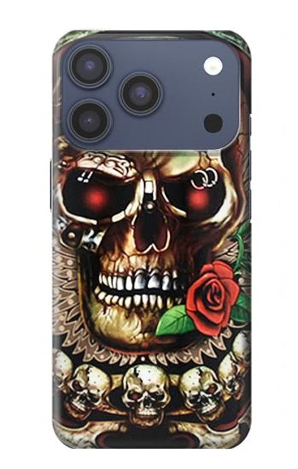S0753 Skull Wing Rose Punk Case For iPhone 17 Pro