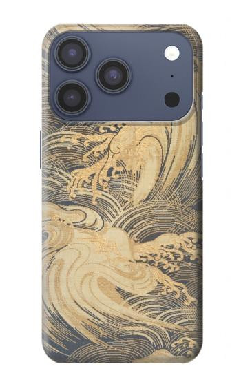 S2680 Japan Art Obi With Stylized Waves Case For iPhone 17 Pro, 18 Pro