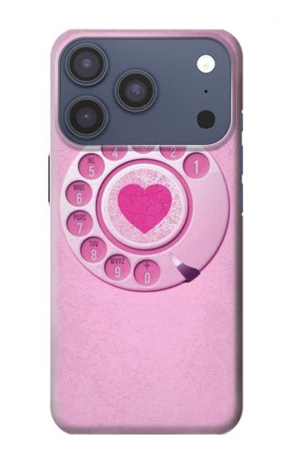S2847 Pink Retro Rotary Phone Case For iPhone 17 Pro