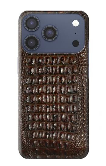 S2850 Brown Skin Alligator Graphic Printed Case For iPhone 17 Pro, 18 Pro
