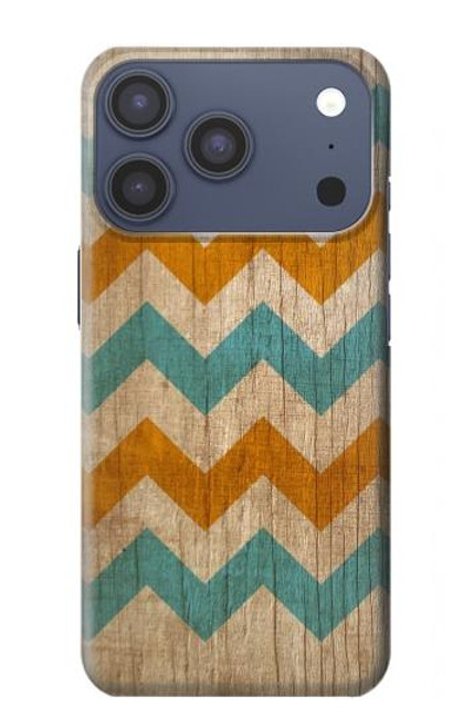 S3033 Vintage Wood Chevron Graphic Printed Case For iPhone 17 Pro