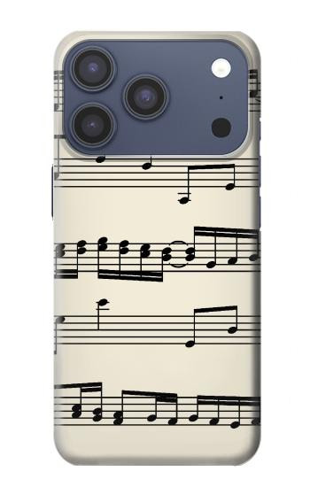 S3082 Music Sheet Case For iPhone 17 Pro, 18 Pro