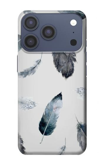 S3085 Feather Paint Pattern Case For iPhone 17 Pro, 18 Pro